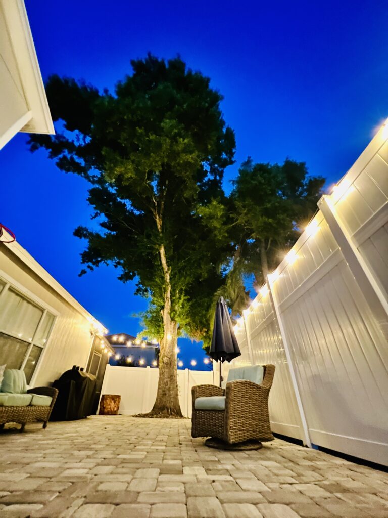 White Vinyl Providing much wanted privacy.